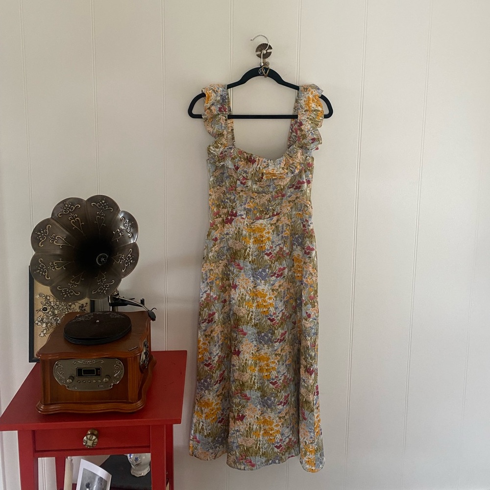 Reformation Amethyst Linen Dress in Countryside Size 6